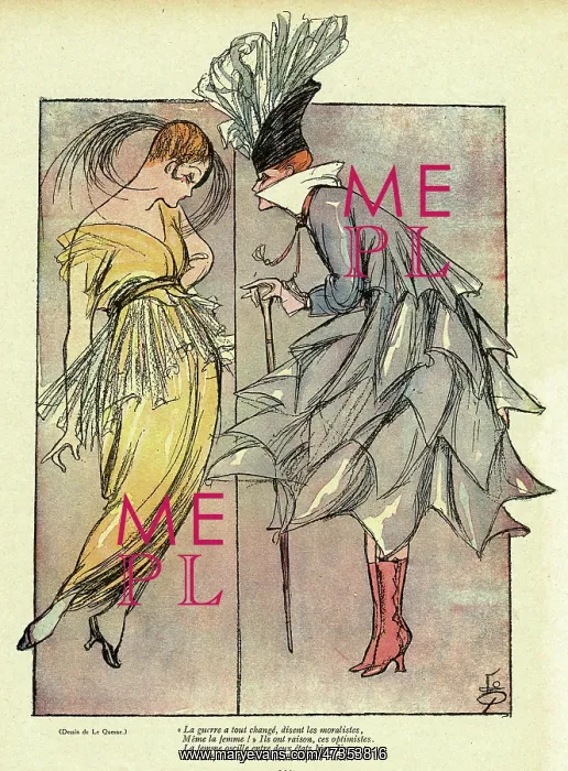: Cartoon, The Fashionable Shape, WW1 : Cartoon, The Fashionable Shape, WW1