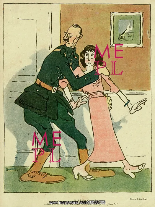 : Cartoon, The Fiance, WW1 : Cartoon, The Fiance, WW1