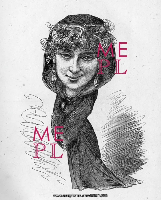 : Cartoon of Florence St John, singer and actress : Cartoon of Florence St John, singer and actress