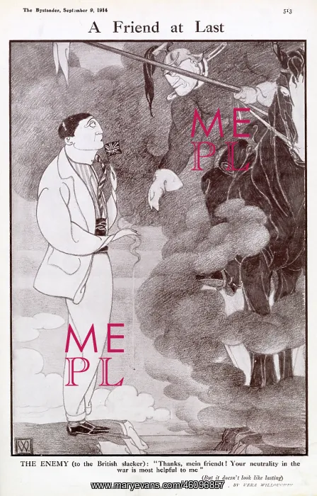 : Cartoon, A Friend at Last, WW1 : Cartoon, A Friend at Last, WW1