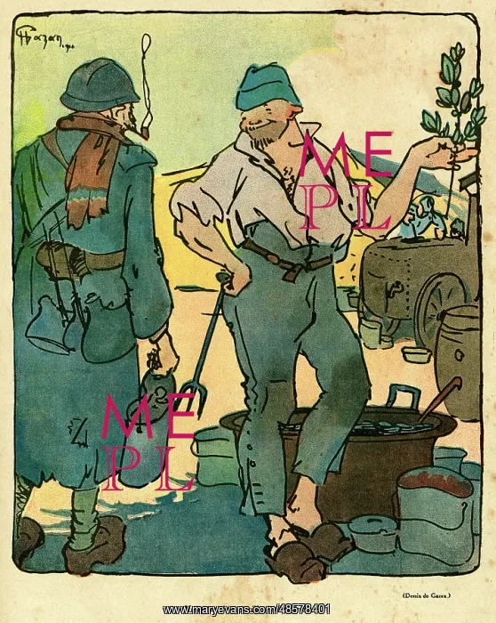 : Cartoon, Gathering laurels, WW1 : Cartoon, Gathering laurels, WW1