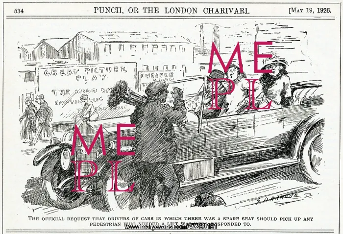 : Cartoon, General Strike of 1926: request for lift : Cartoon, General Strike of 1926: request for lift