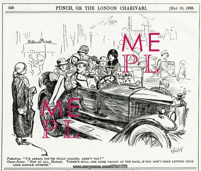 : Cartoon, General Strike of 1926: transport problems : Cartoon, General Strike of 1926: transport problems