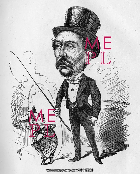 : Cartoon of George Sanger, circus proprietor : Cartoon of George Sanger, circus proprietor