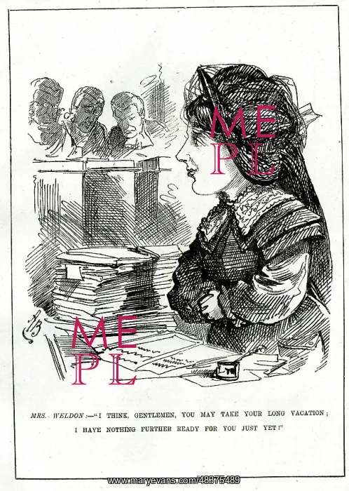 : Cartoon, Georgina Weldon, classical singer : Cartoon, Georgina Weldon, classical singer