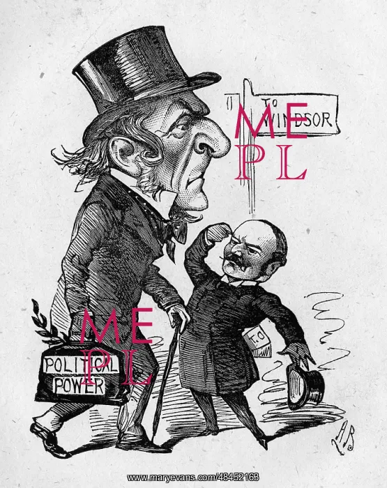 : Cartoon, Gladstone on the road to Windsor : Cartoon, Gladstone on the road to Windsor