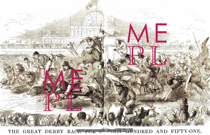 : Cartoon, The Great Derby Race for 1851 : Cartoon, The Great Derby Race for 1851