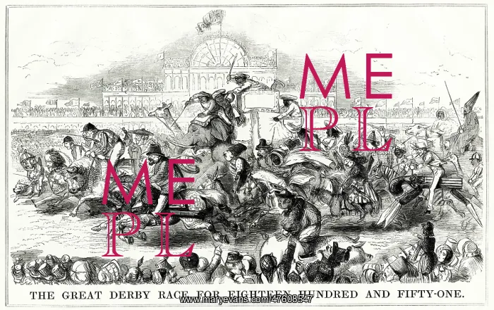 : Cartoon, The Great Derby Race for 1851 : Cartoon, The Great Derby Race for 1851