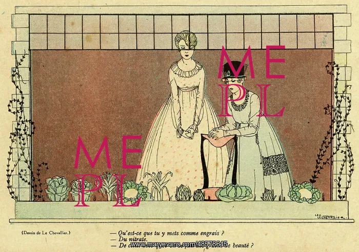 : Cartoon, Growing vegetables, WW1 : Cartoon, Growing vegetables, WW1