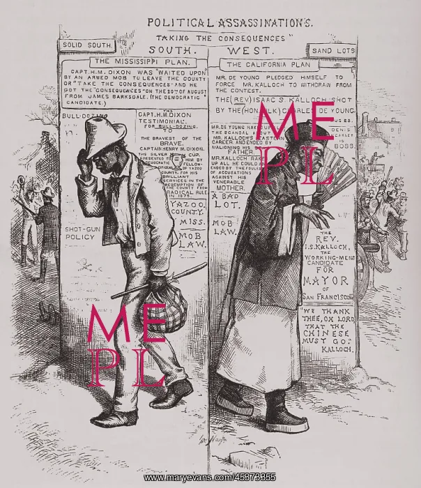 : Cartoon from Harpers weekly, showing the parallel : Cartoon from Harpers weekly, showing the parallel