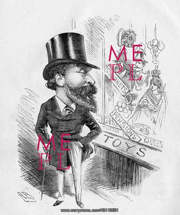 : Cartoon of Henry Labouchere, Liberal MP : Cartoon of Henry Labouchere, Liberal MP