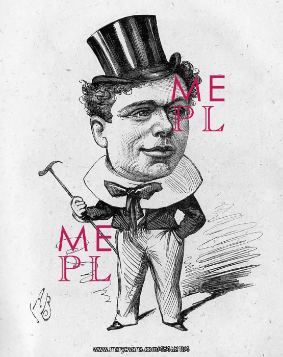 : Cartoon of Herbert Campbell, comedian and actor : Cartoon of Herbert Campbell, comedian and actor