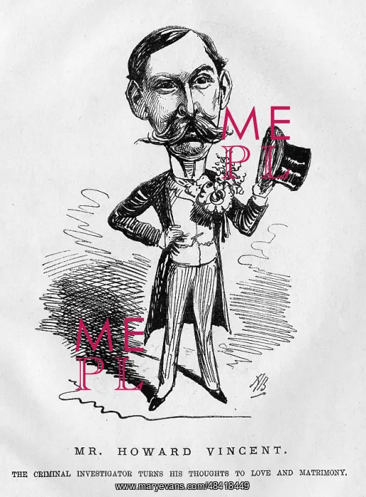 : Cartoon of Howard Vincent, Director of the CID : Cartoon of Howard Vincent, Director of the CID