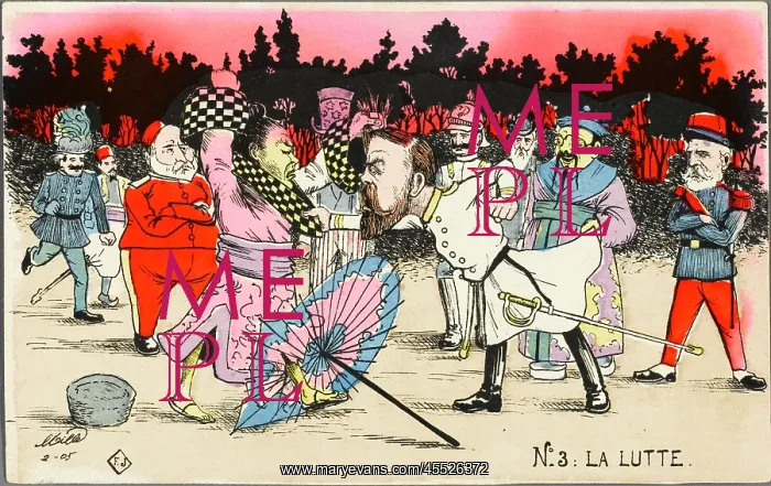 : Cartoon impression of the Russo-Japanese War 3 of 5 : Cartoon impression of the Russo-Japanese War 3 of 5