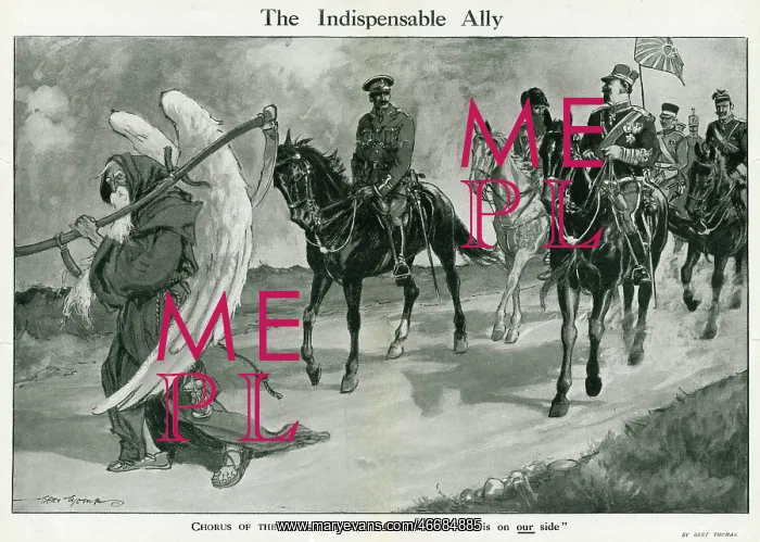 : Cartoon, The Indispensable Ally, WW1 : Cartoon, The Indispensable Ally, WW1