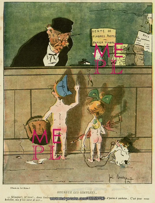 : Cartoon, Innocent simplicity, WW1 : Cartoon, Innocent simplicity, WW1