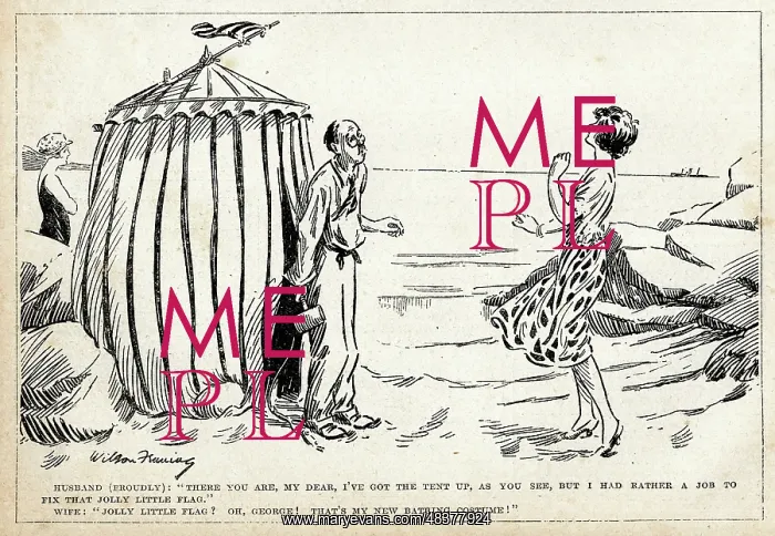  : Cartoon, Installing the tent