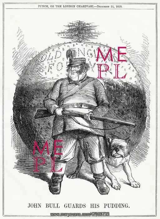 : Cartoon, John Bull Guards his Pudding : Cartoon, John Bull Guards his Pudding