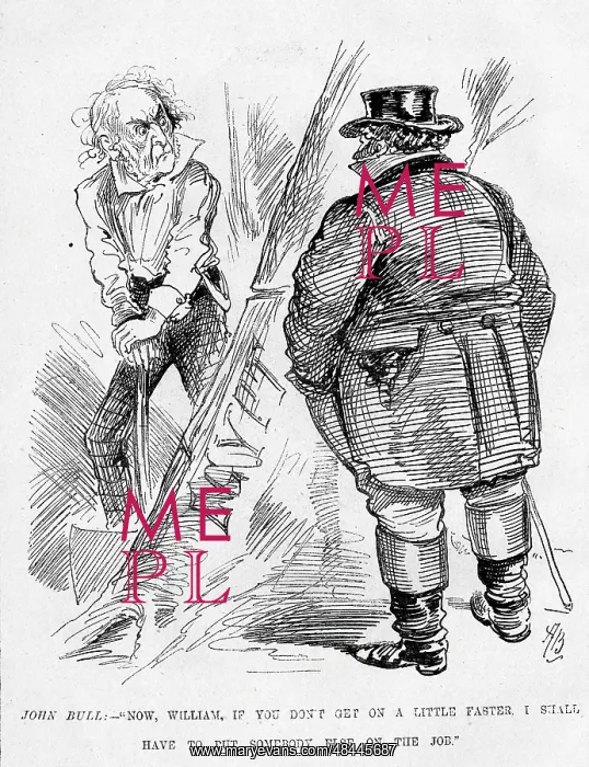 : Cartoon, John Bull and William Gladstone : Cartoon, John Bull and William Gladstone
