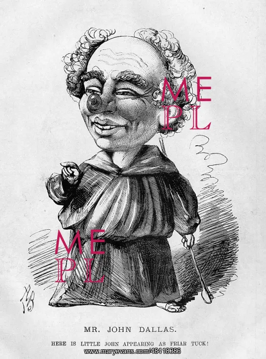: Cartoon of John Dallas, actor : Cartoon of John Dallas, actor