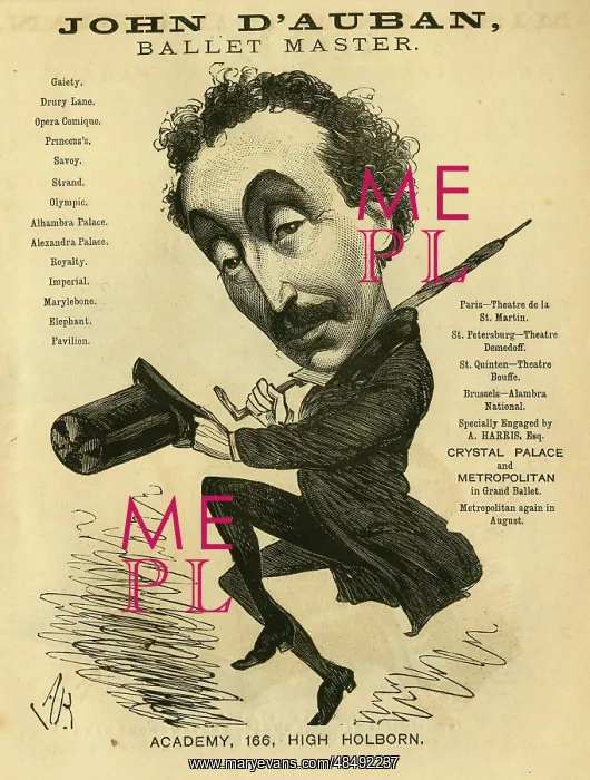 : Cartoon, John D'Auban, Ballet Master : Cartoon, John D'Auban, Ballet Master