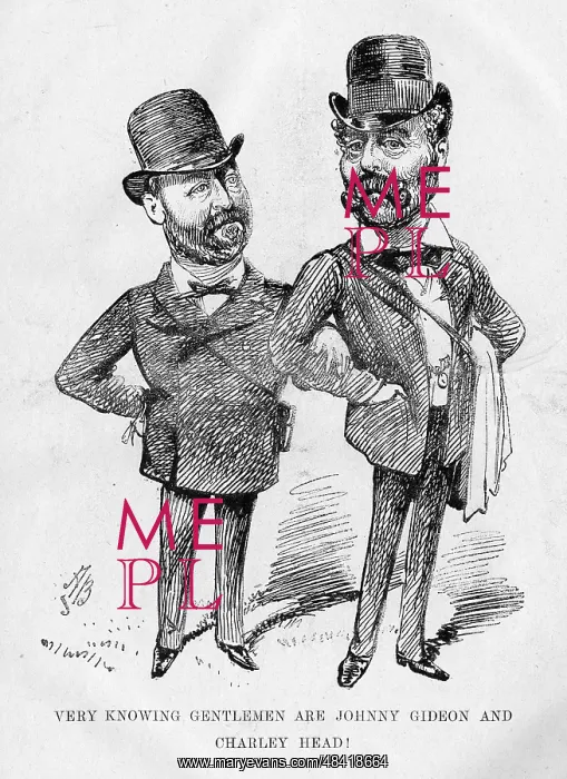 : Cartoon of Johnny Gideon and Charley Head : Cartoon of Johnny Gideon and Charley Head
