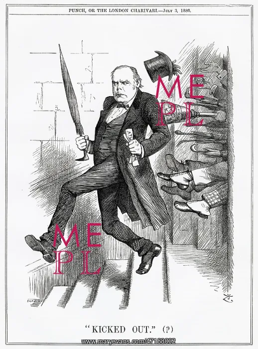 : Cartoon, Kicked Out (?) - Charles Bradlaugh : Cartoon, Kicked Out (?) - Charles Bradlaugh