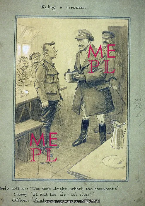 : Cartoon, Killing a Grouse, WW1 : Cartoon, Killing a Grouse, WW1