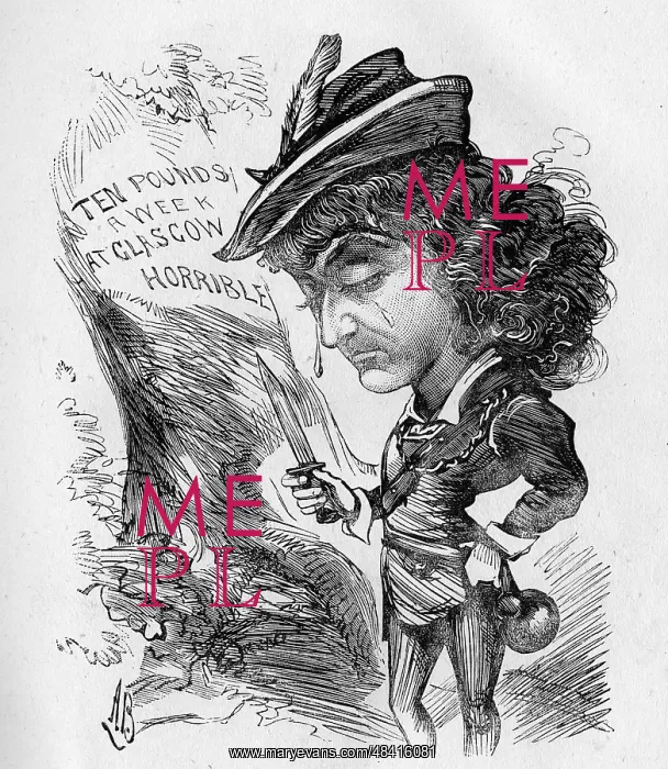 : Cartoon of Kyrle Bellew, British actor : Cartoon of Kyrle Bellew, British actor