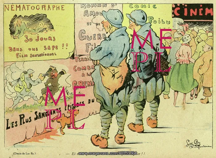  : Cartoon, On leave in Paris, WW1