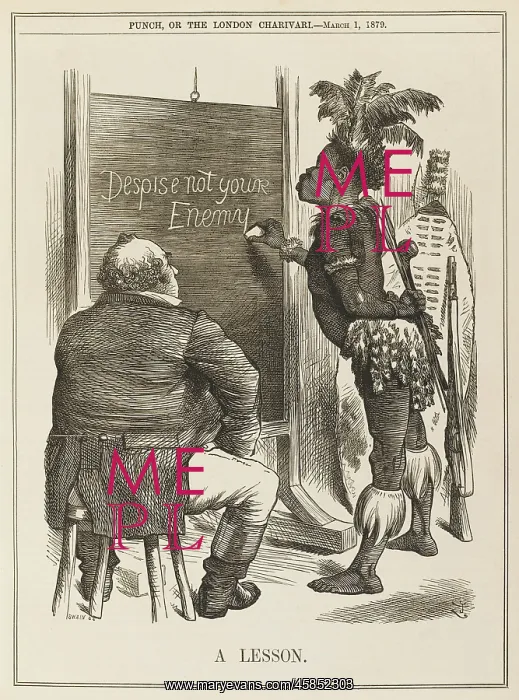 : Cartoon, A Lesson (Zulu War) : Cartoon, A Lesson (Zulu War)