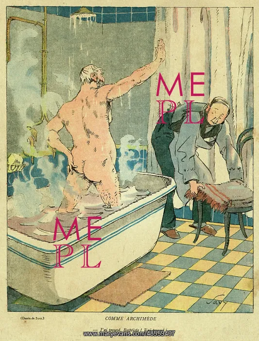 : Cartoon, Like Archimedes, WW1 : Cartoon, Like Archimedes, WW1