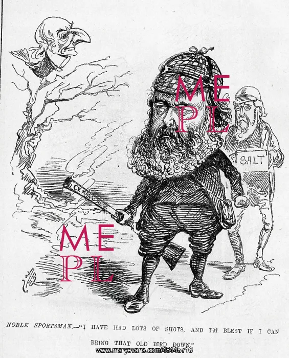 : Cartoon, Lord Salisbury and William Gladstone : Cartoon, Lord Salisbury and William Gladstone