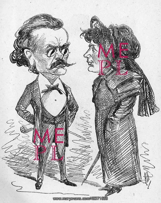 : Cartoon, M Riviere and Mrs Weldon : Cartoon, M Riviere and Mrs Weldon
