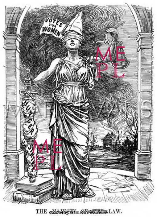 : Cartoon, The Majesty of the Law (suffragism) : Cartoon, The Majesty of the Law (suffragism)