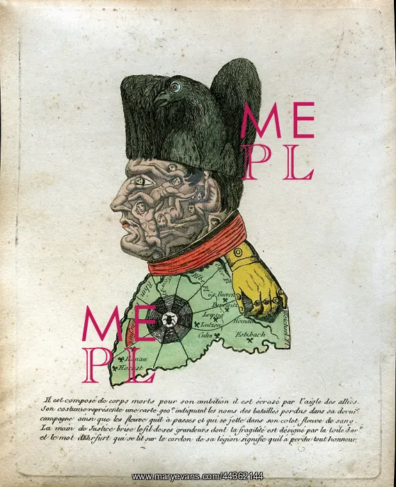  : Cartoon Map of Napoleons Head
