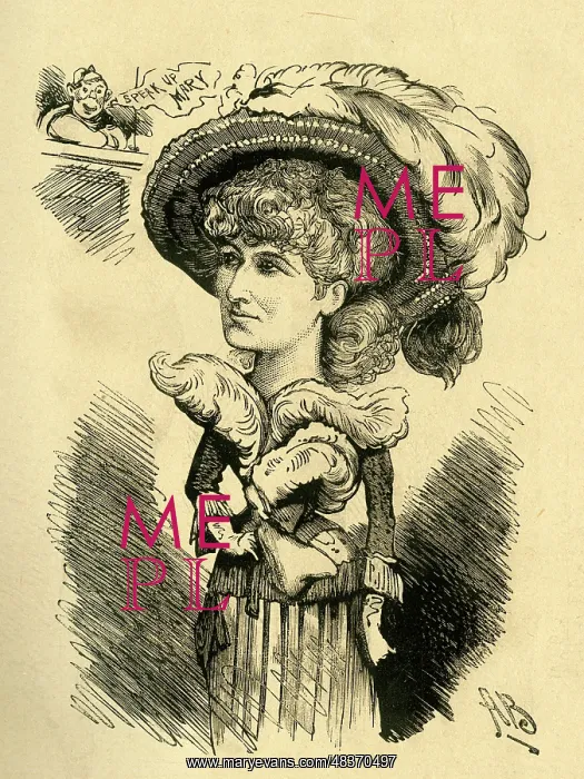 : Cartoon, Mary Anderson, actress : Cartoon, Mary Anderson, actress