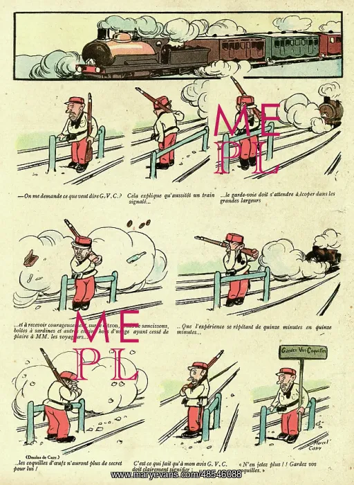 : Cartoon, The meaning of GVC, WW1 : Cartoon, The meaning of GVC, WW1