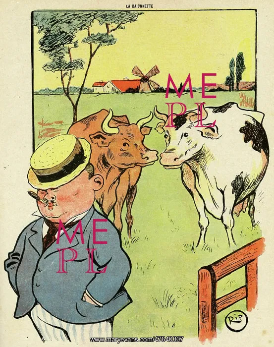 : Cartoon, Meat rationing, WW1 : Cartoon, Meat rationing, WW1