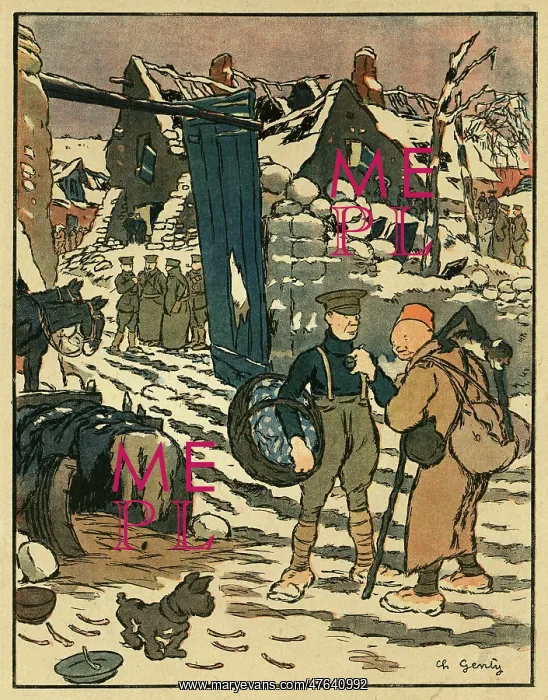 : Cartoon, Methodical training, WW1 : Cartoon, Methodical training, WW1