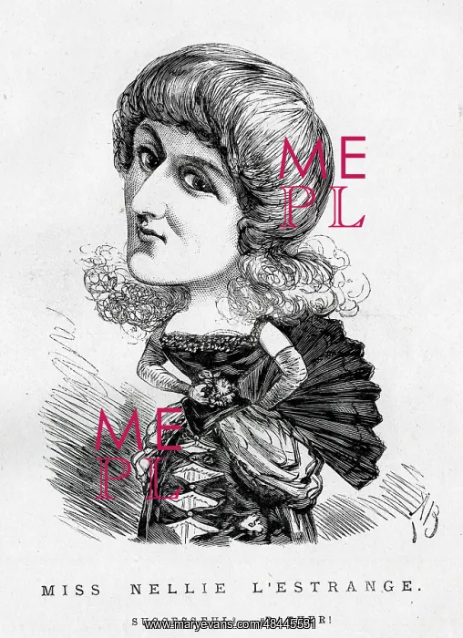 : Cartoon, Miss Nellie L'Estrange, singer : Cartoon, Miss Nellie L'Estrange, singer