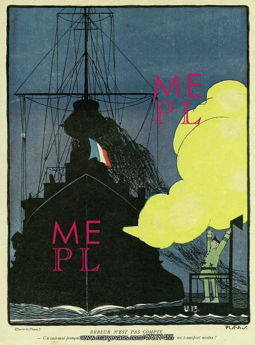 : Cartoon, Mistakes don't count, WW1 : Cartoon, Mistakes don't count, WW1