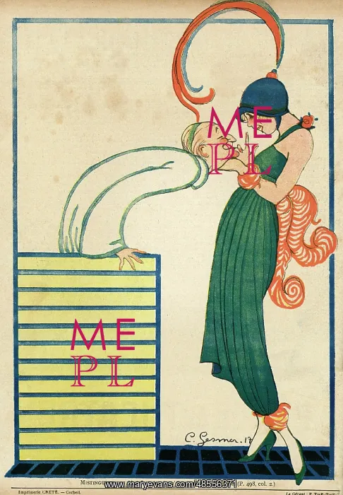 : Cartoon, Mistinguett meets Voltaire : Cartoon, Mistinguett meets Voltaire