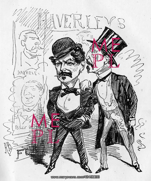 : Cartoon of Moore and Burgess Minstrels : Cartoon of Moore and Burgess Minstrels