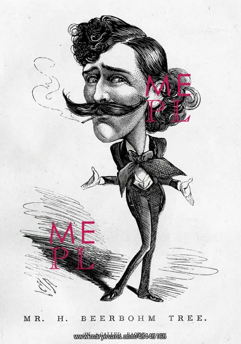 : Cartoon, Mr Herbert Beerbohm Tree, actor : Cartoon, Mr Herbert Beerbohm Tree, actor