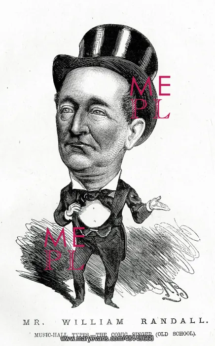 : Cartoon, Mr William Randall, comic singer : Cartoon, Mr William Randall, comic singer