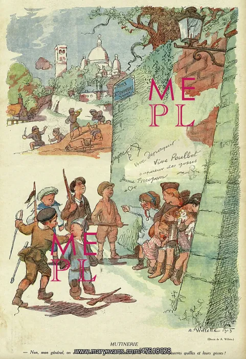 : Cartoon, Mutiny, WW1 : Cartoon, Mutiny, WW1