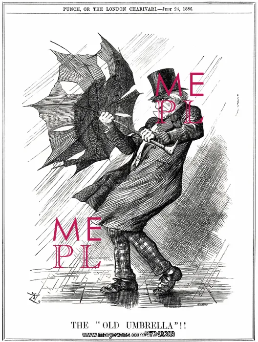 : Cartoon, The Old Umbrella!! (Gladstone) : Cartoon, The Old Umbrella!! (Gladstone)