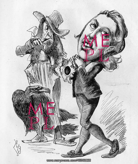  : Cartoon of Oscar Wilde, Irish poet and playwright