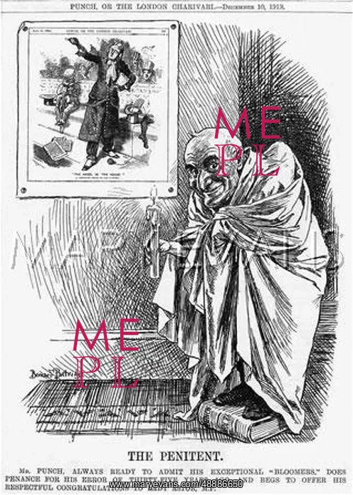 : Cartoon, The Penitent (Nancy Astor, MP) : Cartoon, The Penitent (Nancy Astor, MP)